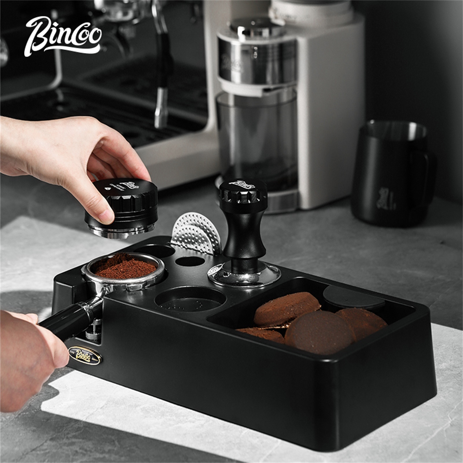 Coffee Tamper Leveler - Bincoo dystrybutor kawy 51/58mm tkanina proszek
