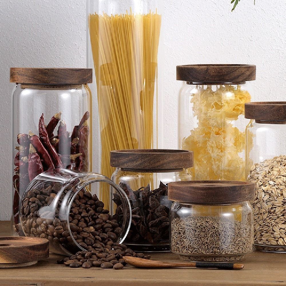 Coffee Tea And Sugar Canister Set - Wielofunkcyjny szklany słoik do przechowywania żywności