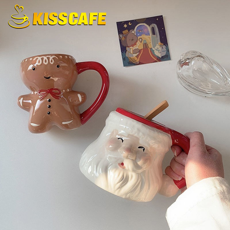 Coffee Tea Friends - Kreatywny uroczy bajka ceramiczny kubek bożonarodzeniowy