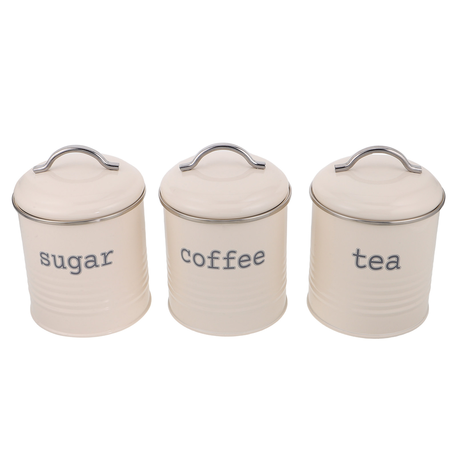 Coffee Tea And Sugar Canister Set - 3-częściowy zestaw szczelnych pojemników na kawę,