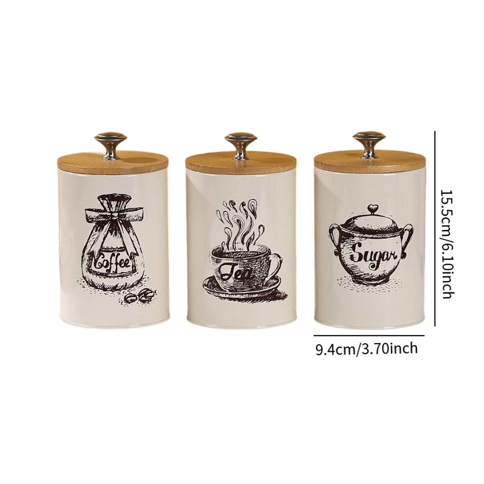 Zestaw pojemników na kawę, her – Coffee Tea And Sugar Canister Set recenzja i cena