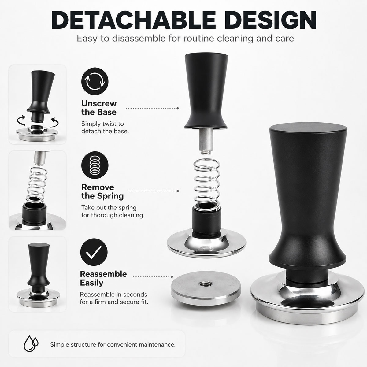 1 szt. ubijak do kawy 51/53/58 – Coffee Tamper Leveler recenzja i cena