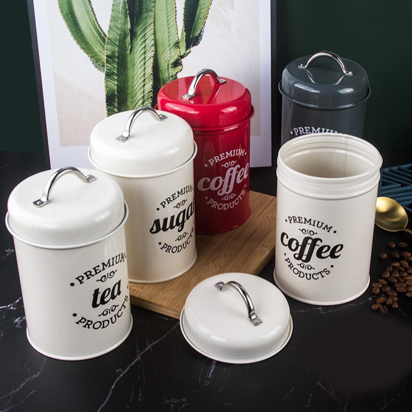 Metalowe pojemniki do przechow – Coffee Tea And Sugar Canister Set recenzja i cena