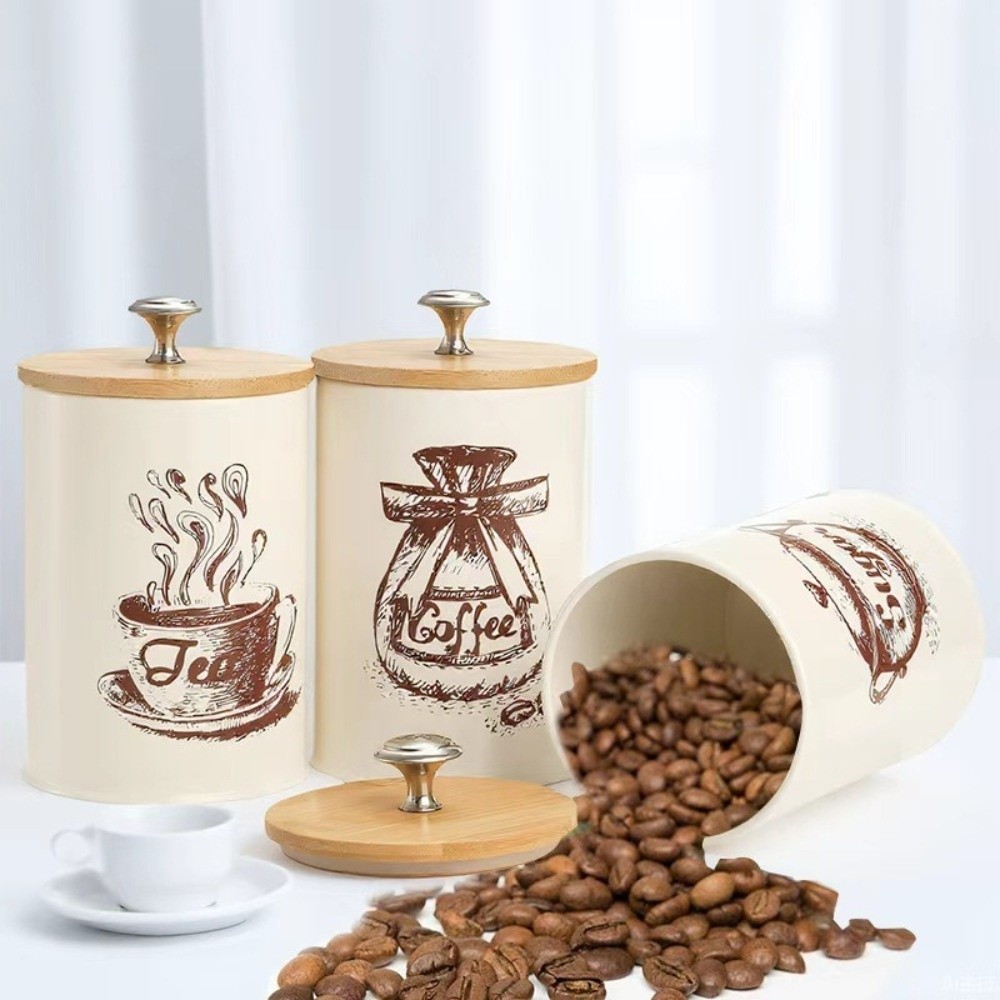 3-częściowy metalowy zestaw po – Coffee Tea And Sugar Canister Set recenzja i cena