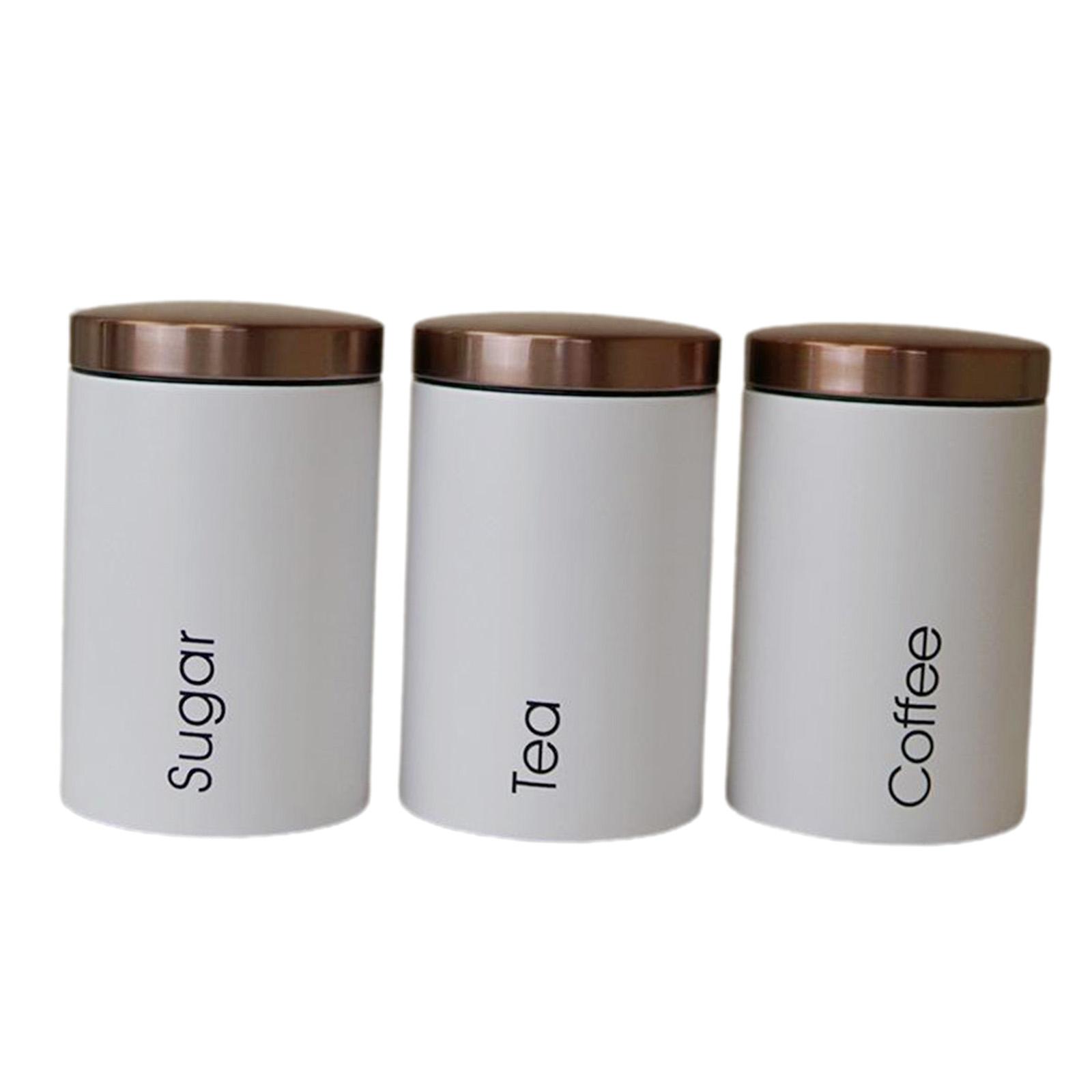 Metalowy zestaw pojemników do  – Coffee Tea And Sugar Canister Set recenzja i cena