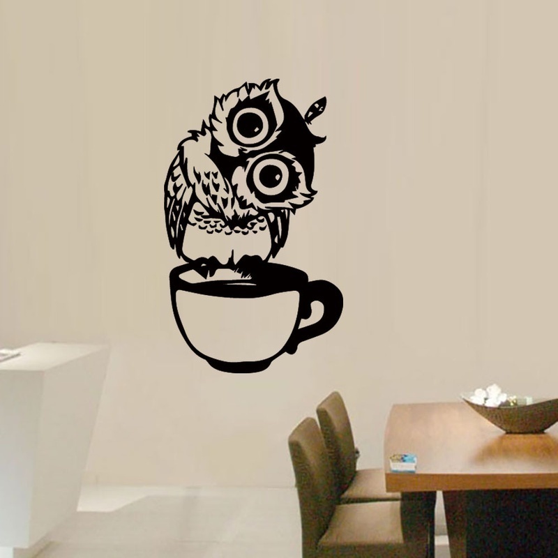 Zabawna kreskówkowa sowa z fil – Wallpaper Coffee And Tea recenzja i cena