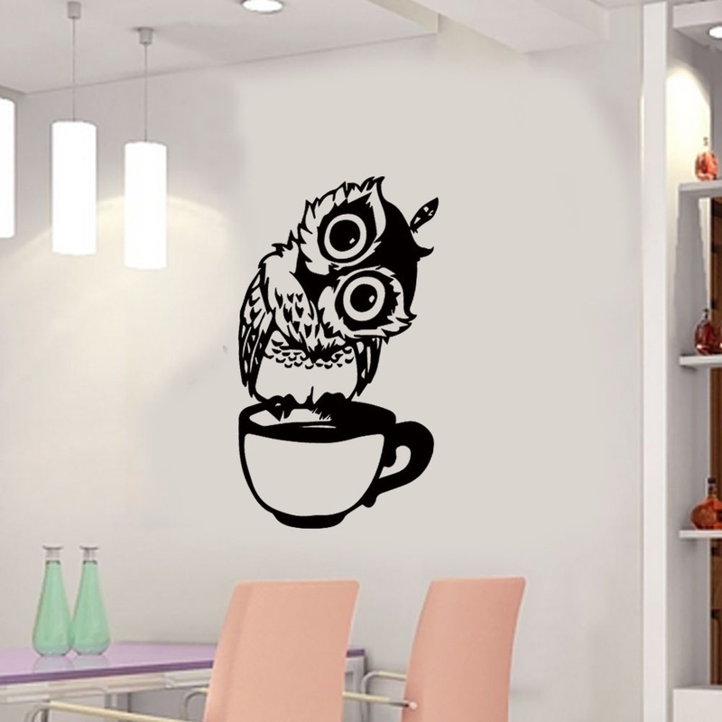 Zabawna kreskówkowa sowa z fil – Wallpaper Coffee And Tea recenzja i cena